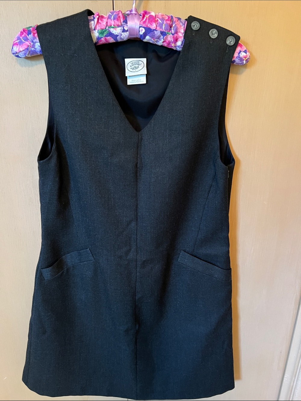 Laura Ashley Black Wool Sheath Dress